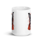 Boston Terrier in a Red Hoodie Mug