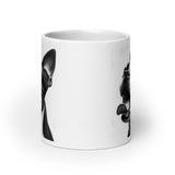 Overjoyed Boston Terrier Dog White Glossy Mug