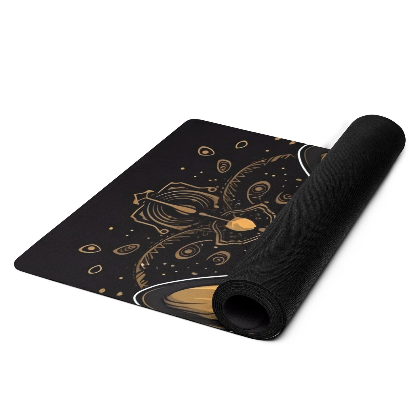 Boston Terrier Yoga Mat - Black and Yellow
