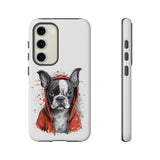 Boston Terrier in a Red Hoodie Samsung Tough Cases