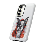 Boston Terrier in a Red Hoodie Samsung Tough Cases