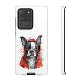 Boston Terrier in a Red Hoodie Samsung Tough Cases