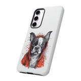 Boston Terrier in a Red Hoodie Samsung Tough Cases
