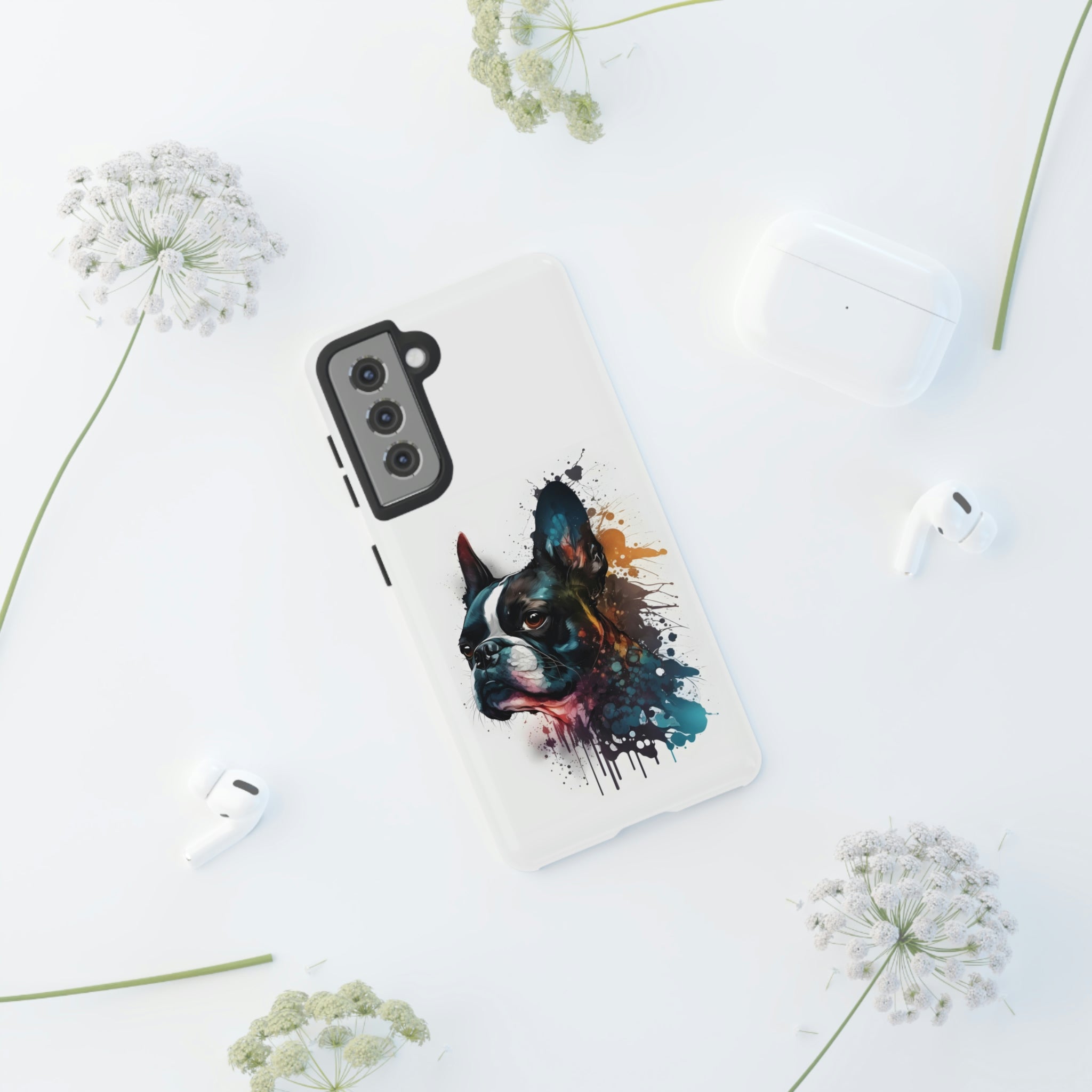 Boston Terrier Art on Samsung Tough Cases
