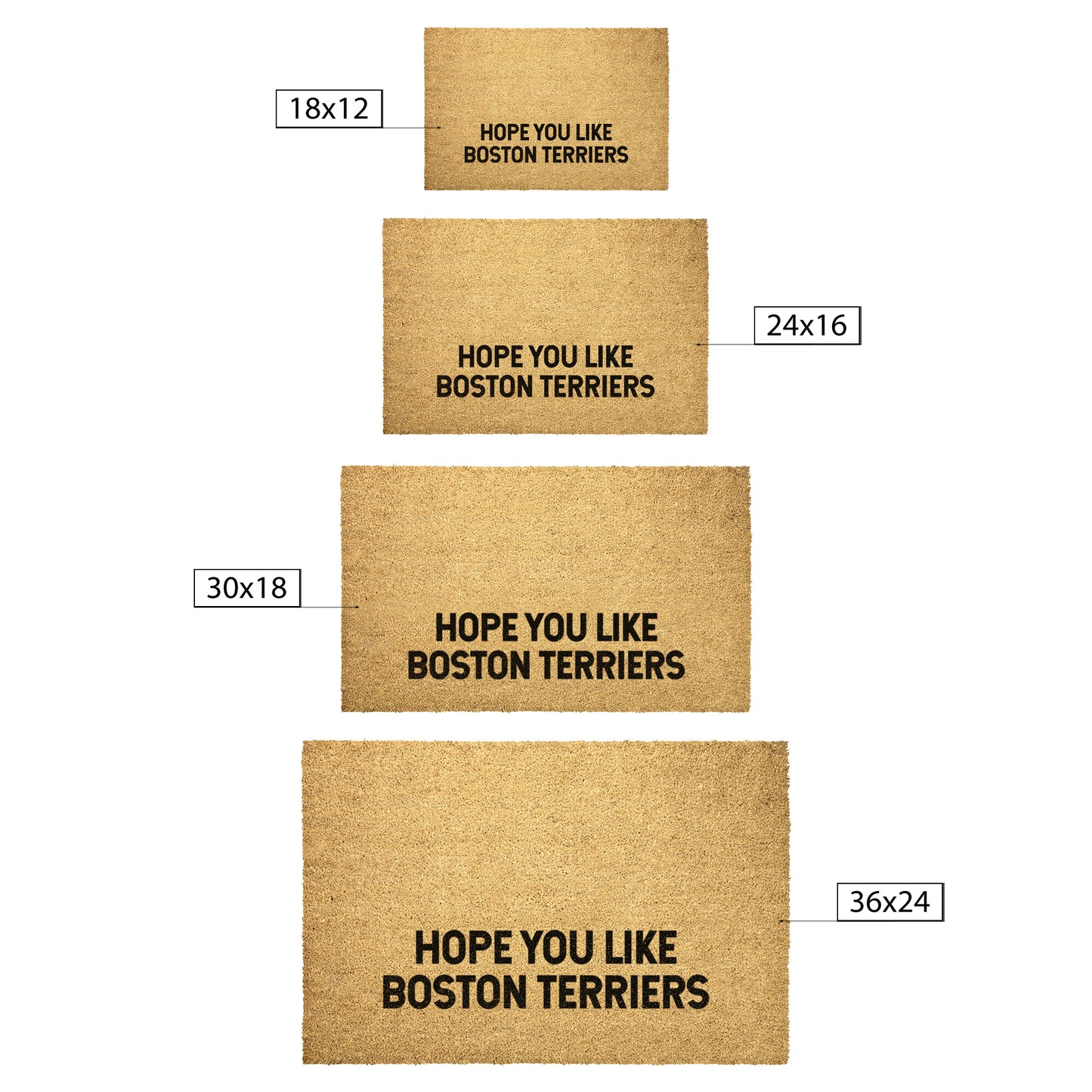 Hope You Like Boston Terriers Outdoor Mat
