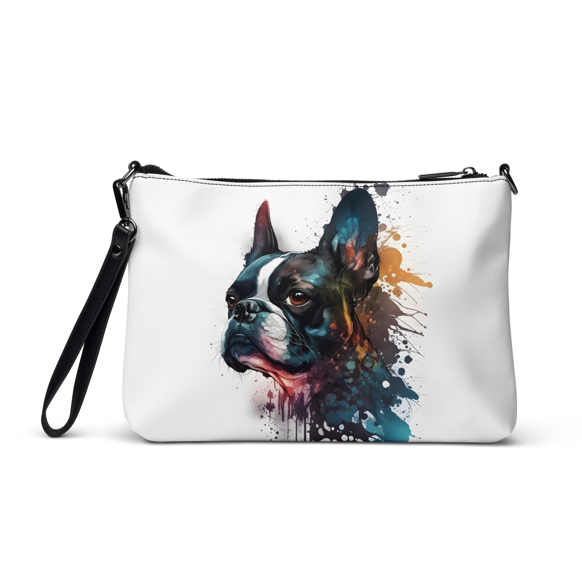 Boston Terrier Art on Crossbody bag