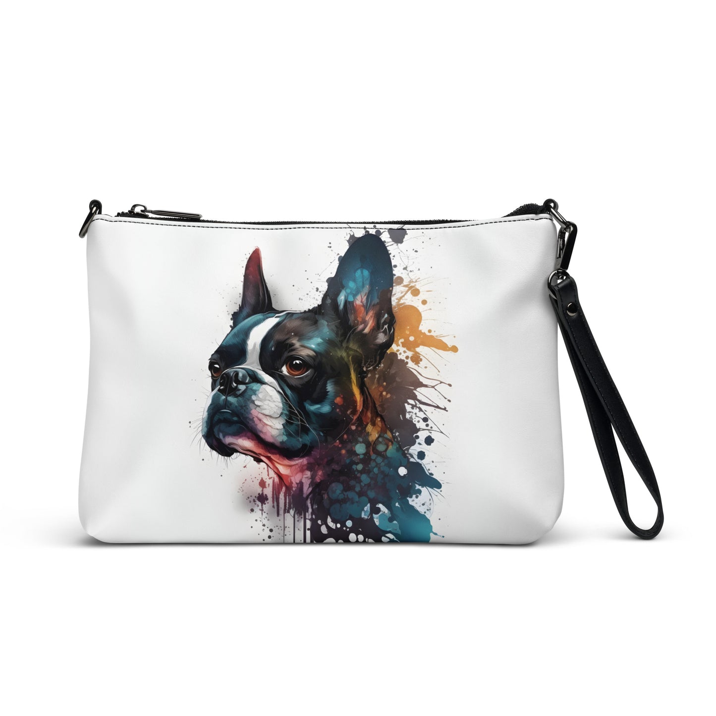 Boston Terrier Art on Crossbody bag