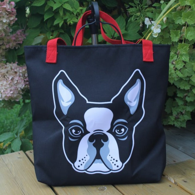 CafePress 'I Love My Boston Terrier' Tote Bag – Natural Canvas, Reusable Shopping Bag