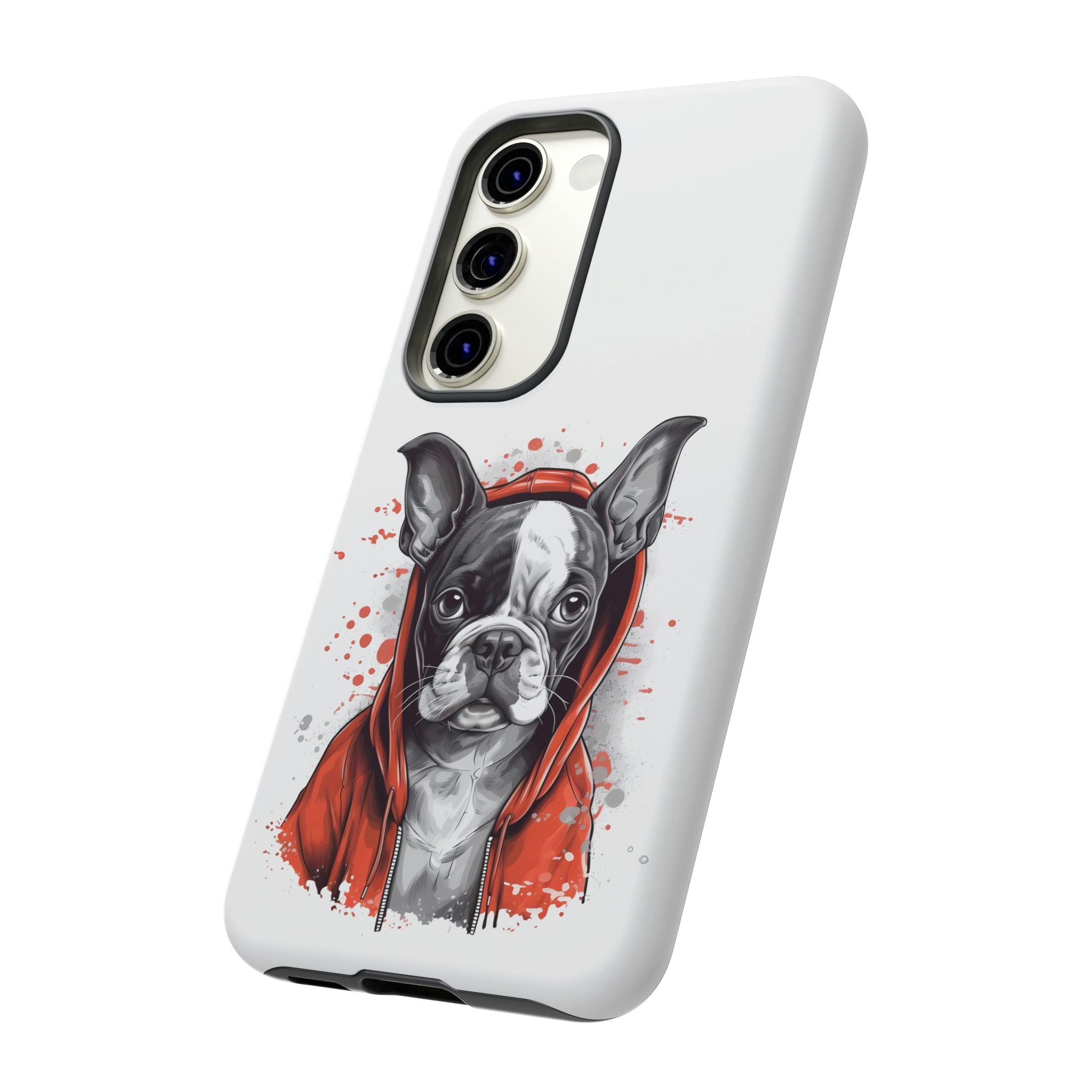 Boston Terrier in a Red Hoodie Samsung Tough Cases