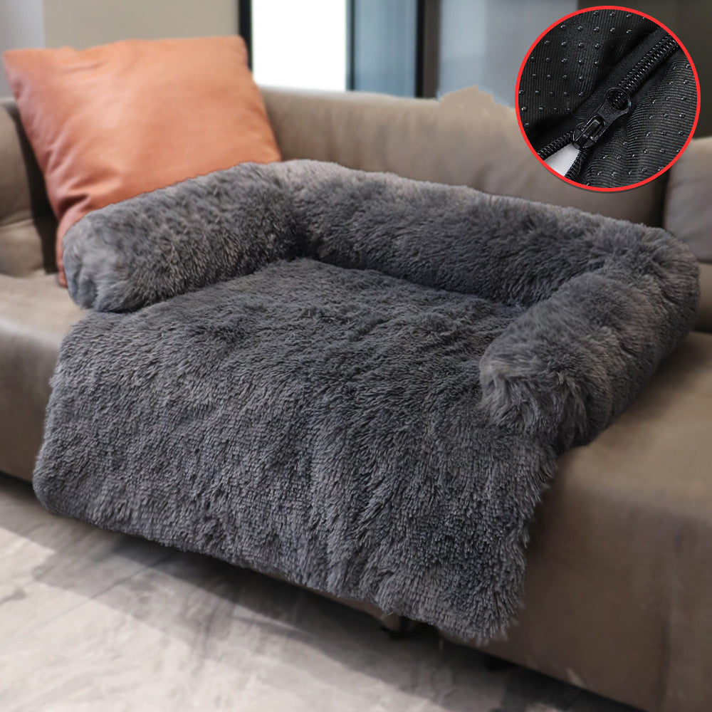 Plush Blanket Sofa Dog Bed