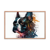 Boston Terrier Art on Framed Poster