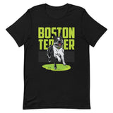 Happy Boston Terrier Running - Unisex T-Shirt - Boston Terrier World