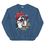 Hockey Boston Terrier Sweatshirt - Play Hard Bark Harder