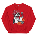 Hockey Boston Terrier Sweatshirt - Play Hard Bark Harder
