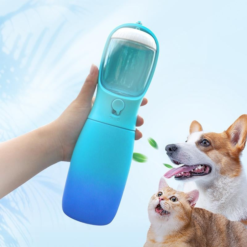 Pet Hydration Gradient Travel Water Bottle with Food Container