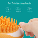 Dog Bath Brush 2-in-1 Pet SPA Massage Comb Soft Silicone Pets Shower Hair Grooming Comb Dog Cleaning Tool