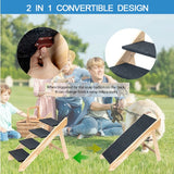 Wooden Foldable 4-storey Pet Stairs and Ramp