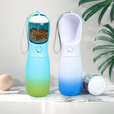 Pet Hydration Gradient Travel Water Bottle with Food Container