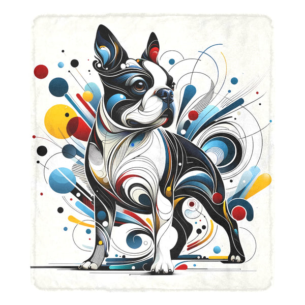 Abstract Terrier Art 02 Ultra-Soft Micro Fleece Blanket