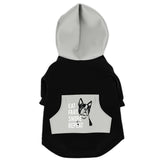 Dog Zip-Up Hoodie - Eat Fart Snore Repeat - Black And Gray