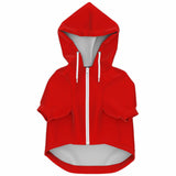Red Holiday Dog Zip-Up Hoodie - Ho Ho Ho copy copy
