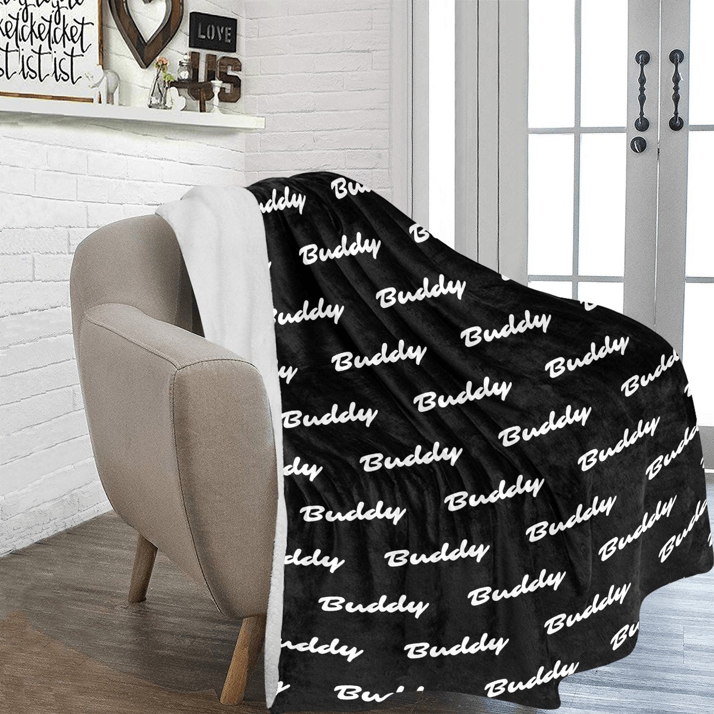Custom Dog Name Ultra-Soft Micro Fleece Blanket .