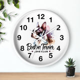 Boston Terrier Love Club Wall Clock