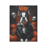 Halloween Boston Terrier Trick or Treat Garden & House Banner