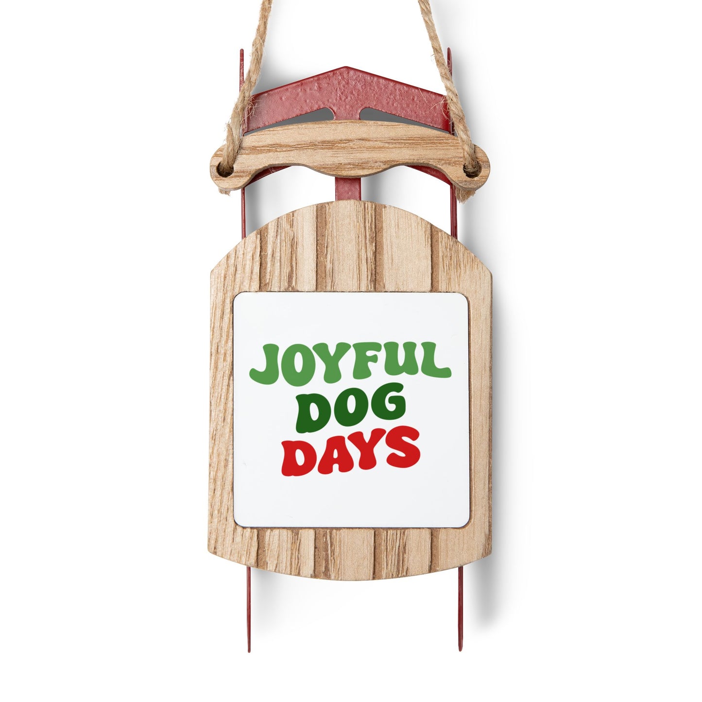 Joyful Dog Days Sled Ornaments