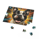 Zoomies Excitement Boston Terrier Dog Puzzle (120, 252, 500-Piece)