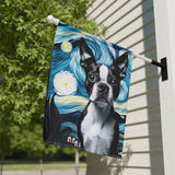 Starry Night - Boston Terrier Garden & House Banner