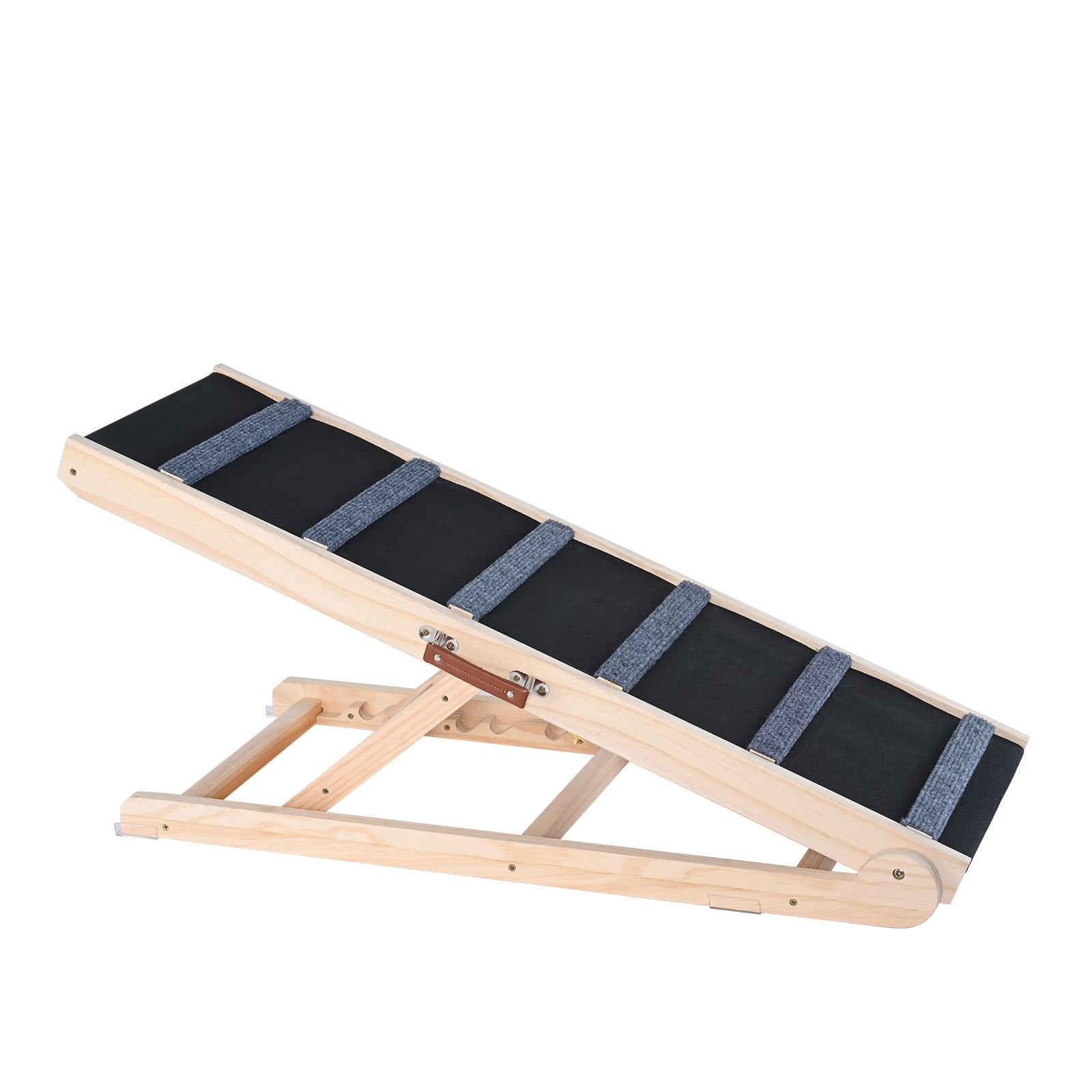 Adjustable Wooden Dog Ramp with 6 Crossbars .