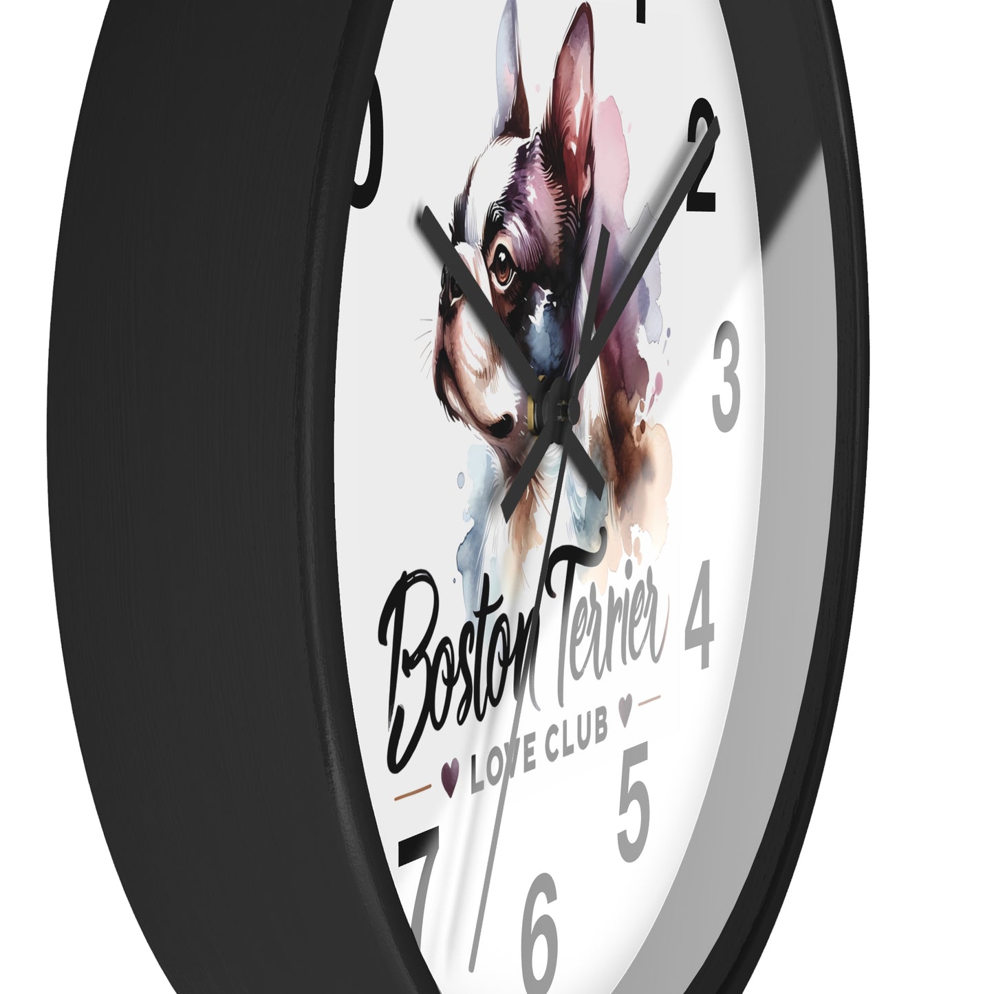 Boston Terrier Love Club Wall Clock