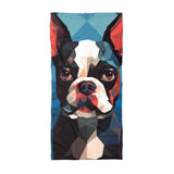 Boston Terrier Beach Towel - Geometrical 1