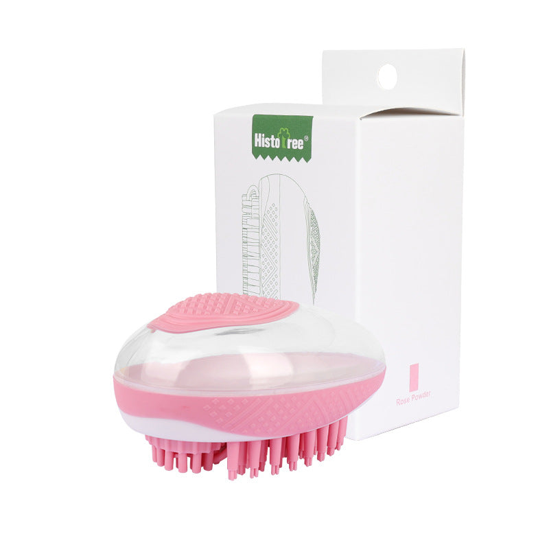 Dog Bath Brush 2-in-1 Pet SPA Massage Comb Soft Silicone Pets Shower Hair Grooming Comb Dog Cleaning Tool