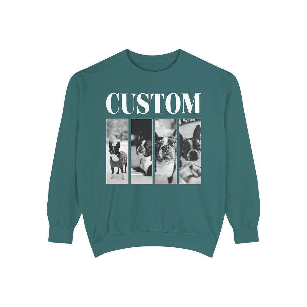 Custom Vintage Pet Photos Comfort Colors Sweatshirt