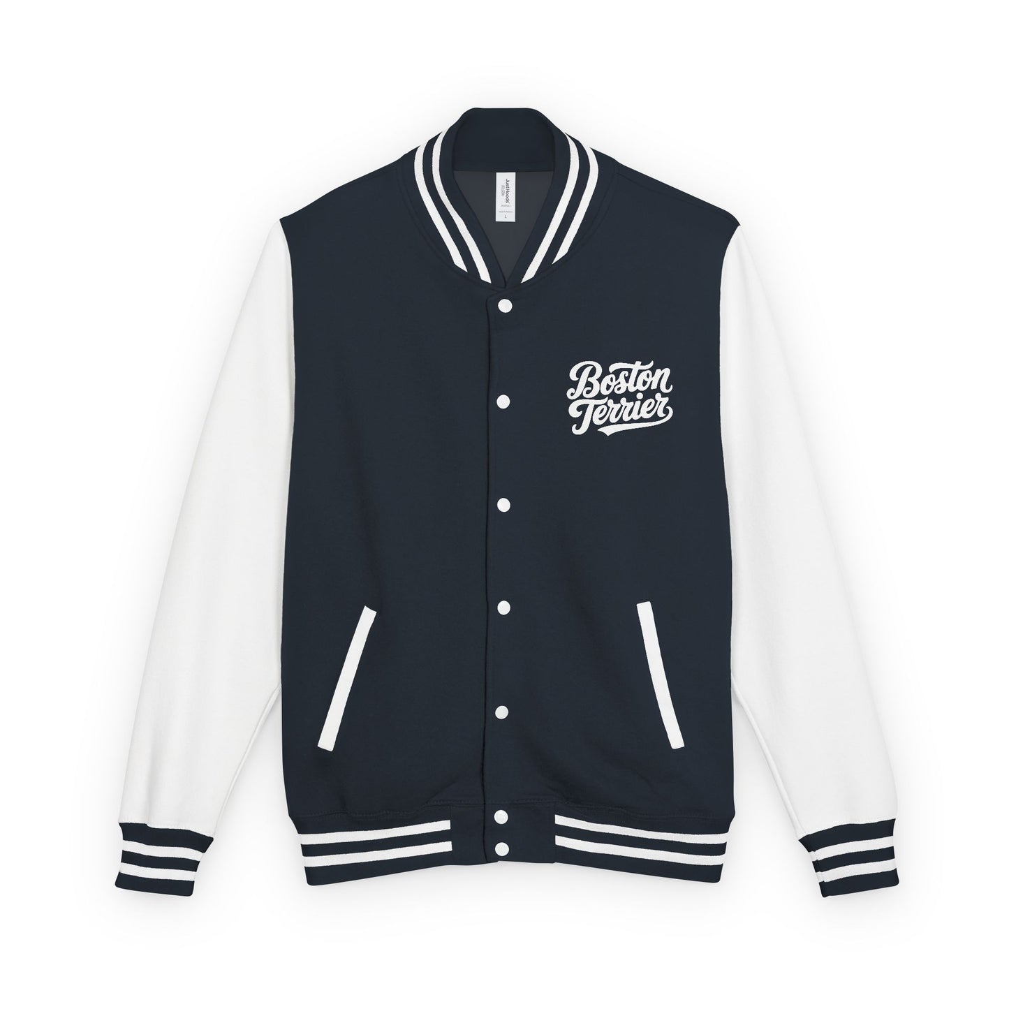 Boston Terrier Unisex Heavyweight Letterman Jacket - Stylish and Cozy