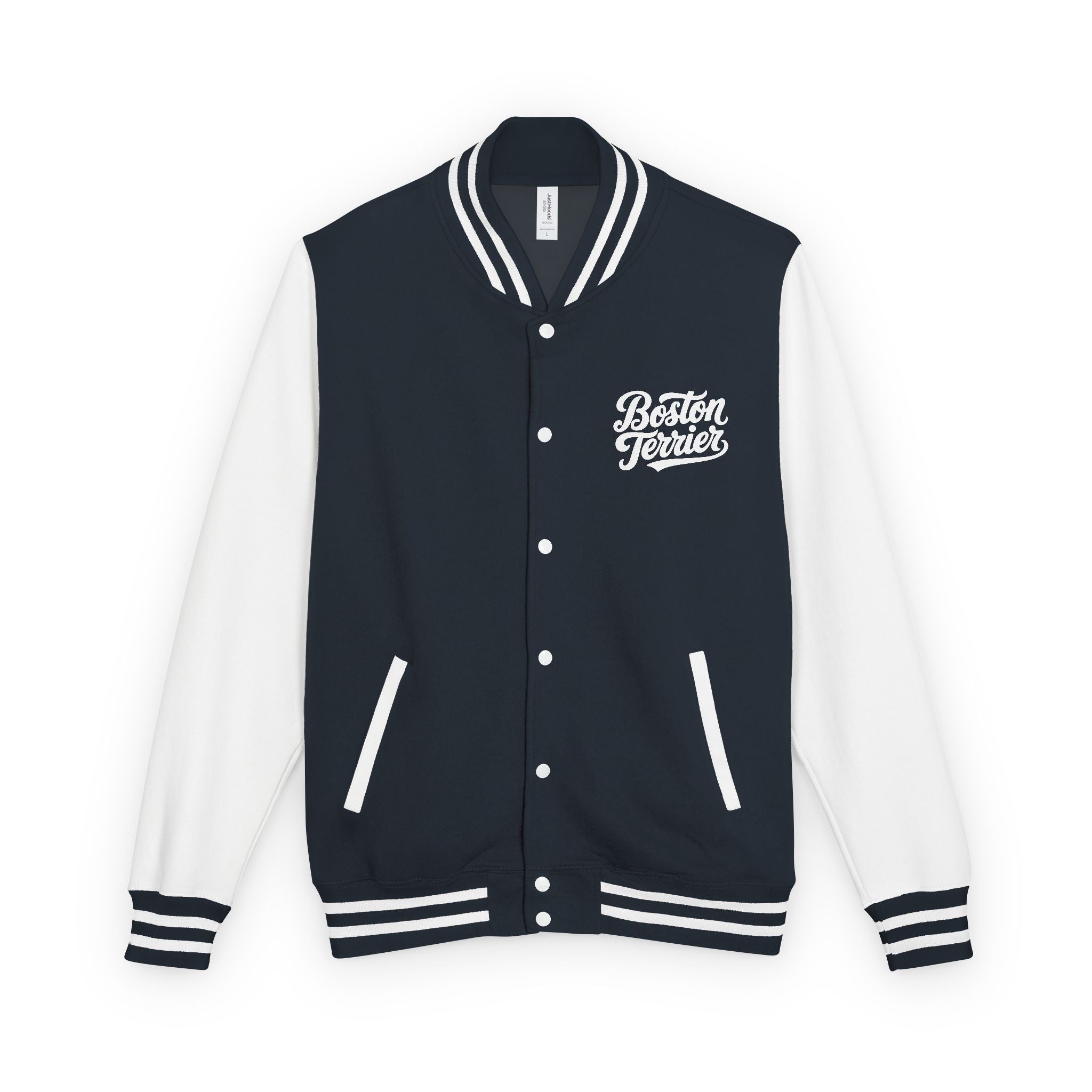 Boston Terrier Unisex Heavyweight Letterman Jacket - Stylish and Cozy