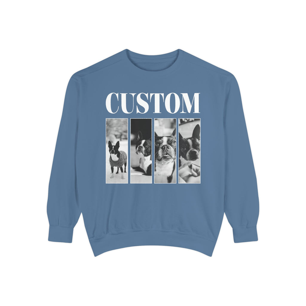 Custom Vintage Pet Photos Comfort Colors Sweatshirt