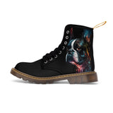 Boston Terrier Art - Women's Martin Canvas Boots