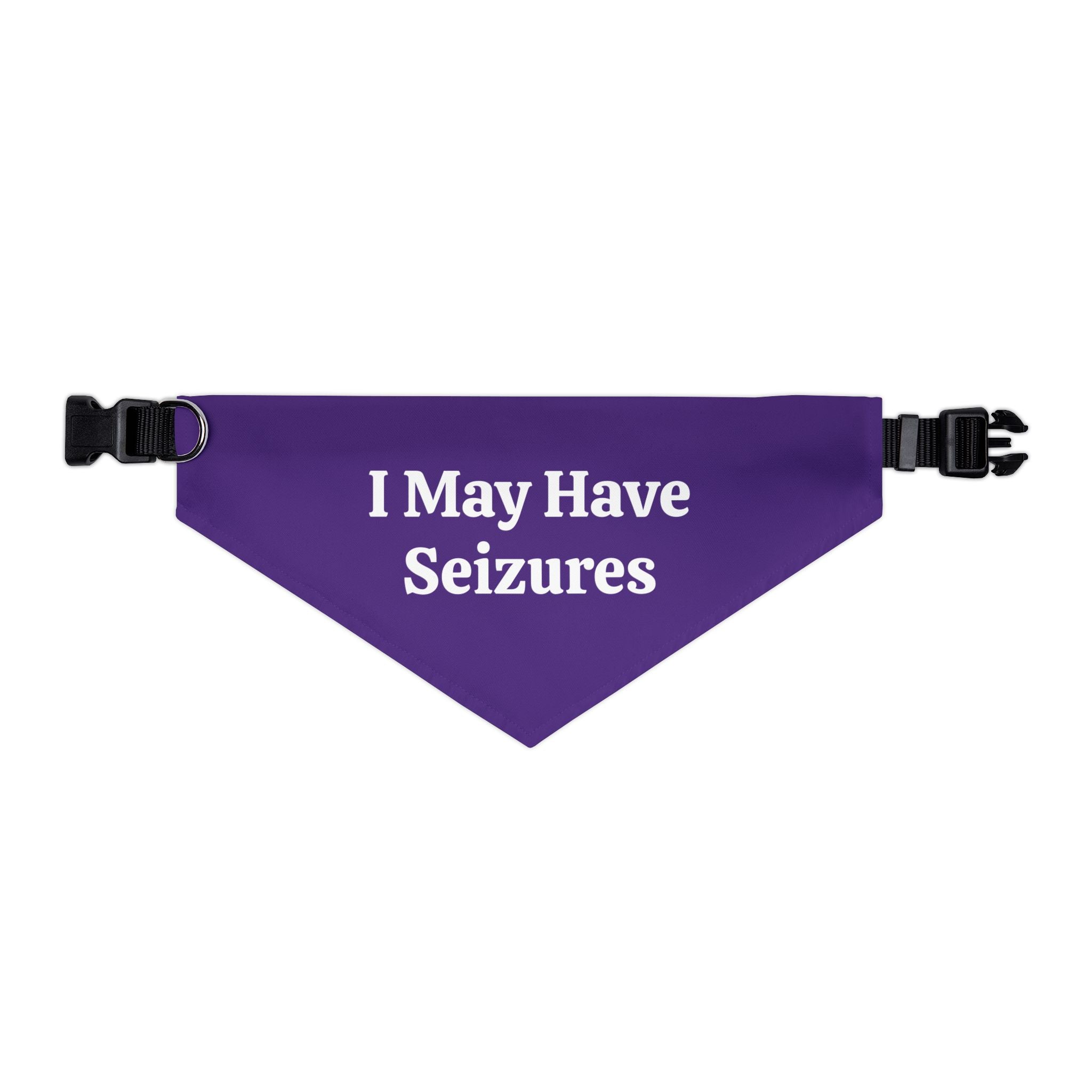 Pet Bandana — "I May Have Seizures" Medical Alert Collar . XL