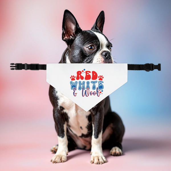 Red, White & Woof Pet Bandana Collar - Celebrate with Style!