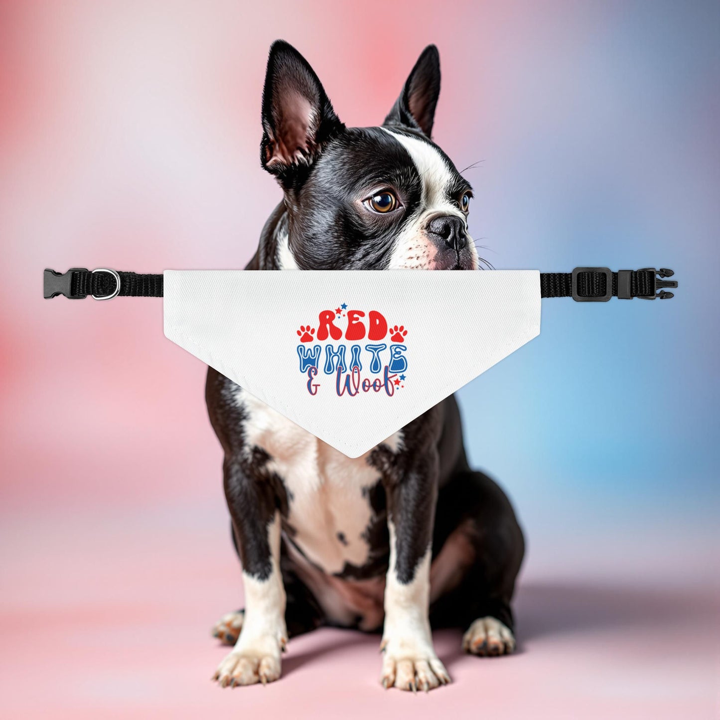 Red, White & Woof Pet Bandana Collar - Celebrate with Style!