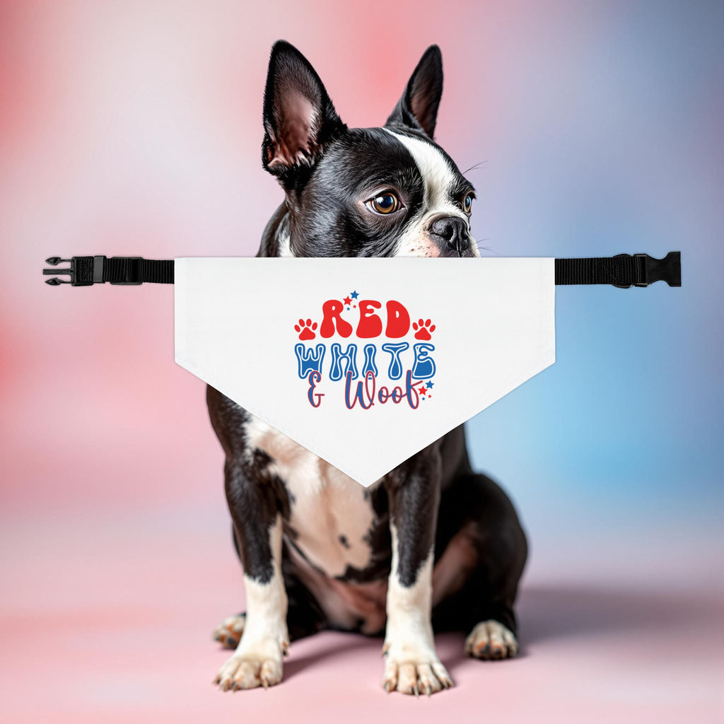 Red, White & Woof Pet Bandana Collar - Celebrate with Style!