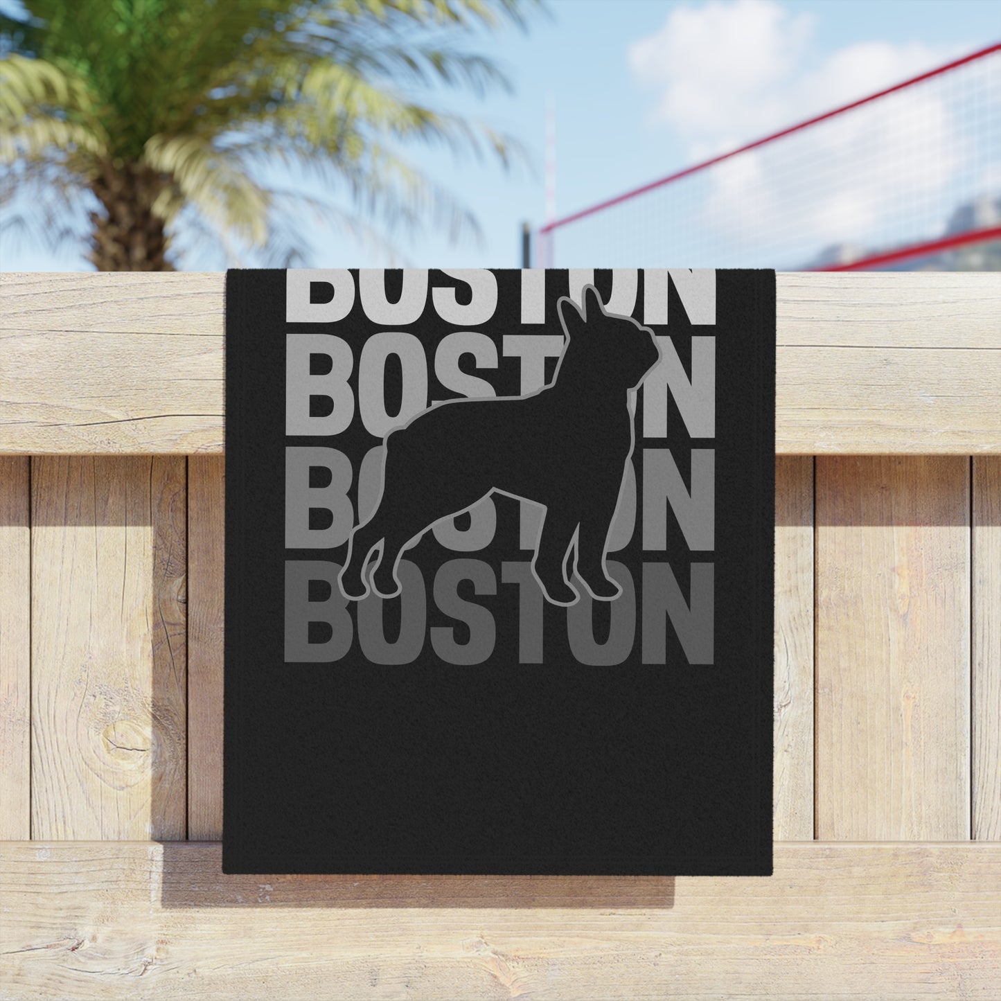 Boston Dog Lovers Beach Towel - Stylish Summer Accessory