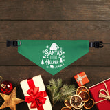 Santa's Little Helper Holiday Dog Bandana Collar . XL