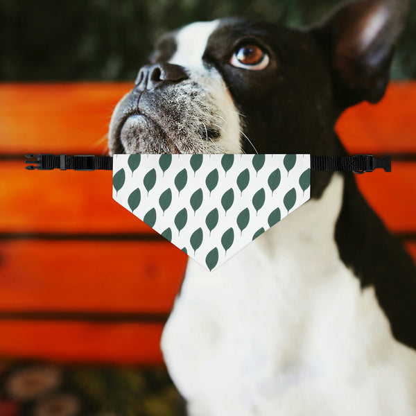 Green Leaf Dog Bandana Collar