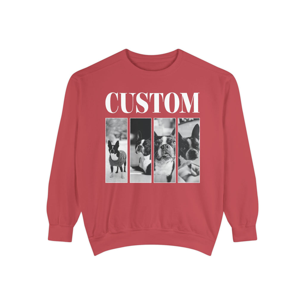 Custom Vintage Pet Photos Comfort Colors Sweatshirt