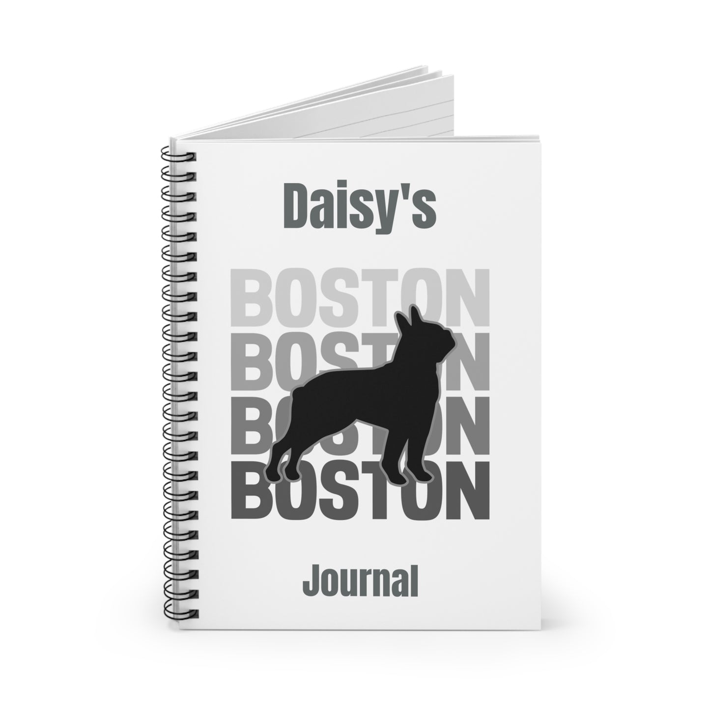 Personalized Boston Terrier Spiral Notebook - Perfect for Dog Lovers