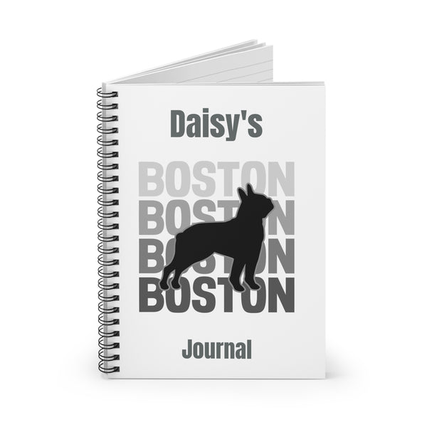 Personalized Boston Terrier Spiral Notebook - Perfect for Dog Lovers